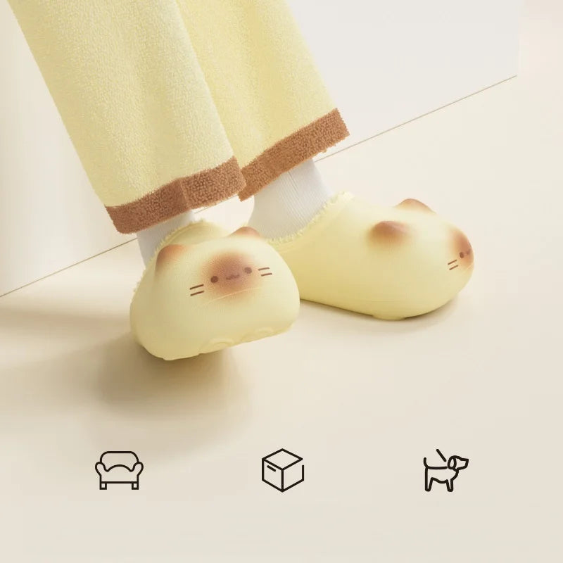 Waterpoof eva cat slippers with paw bottom outdoor garden.