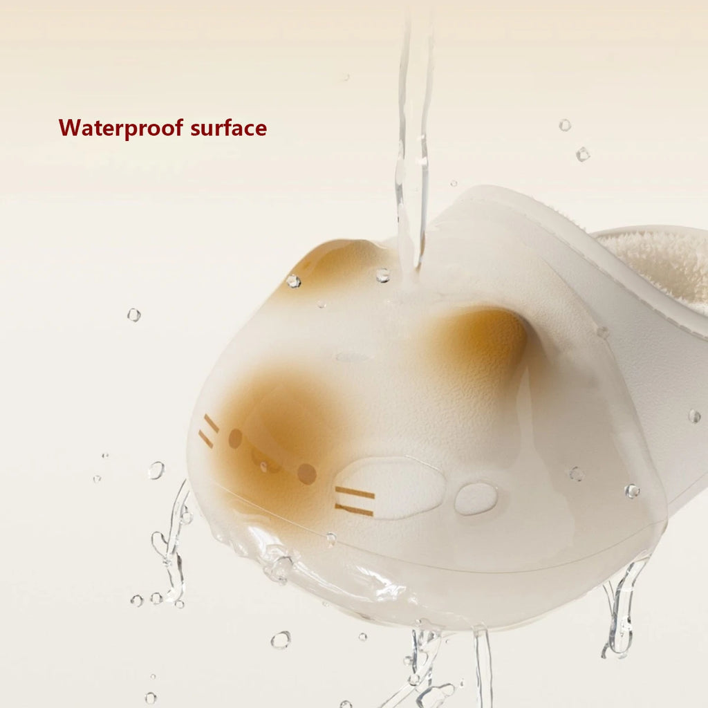 Waterpoof eva cat slippers with paw bottom outdoor garden.