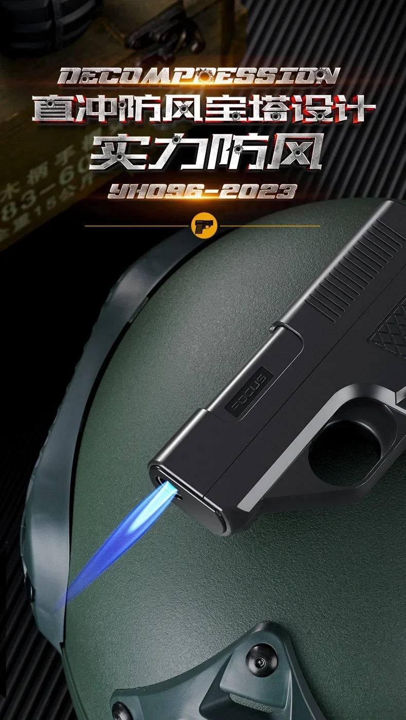 Pistol Style Lighters with 3 Cigarette Cases.