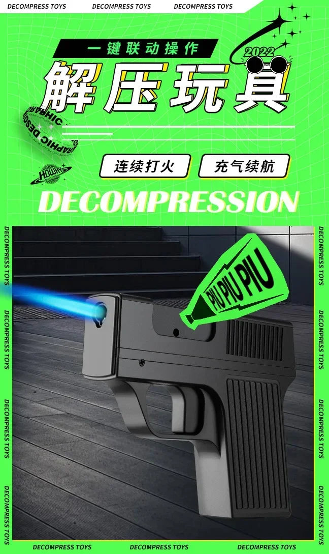 Pistol Style Lighters with 3 Cigarette Cases.