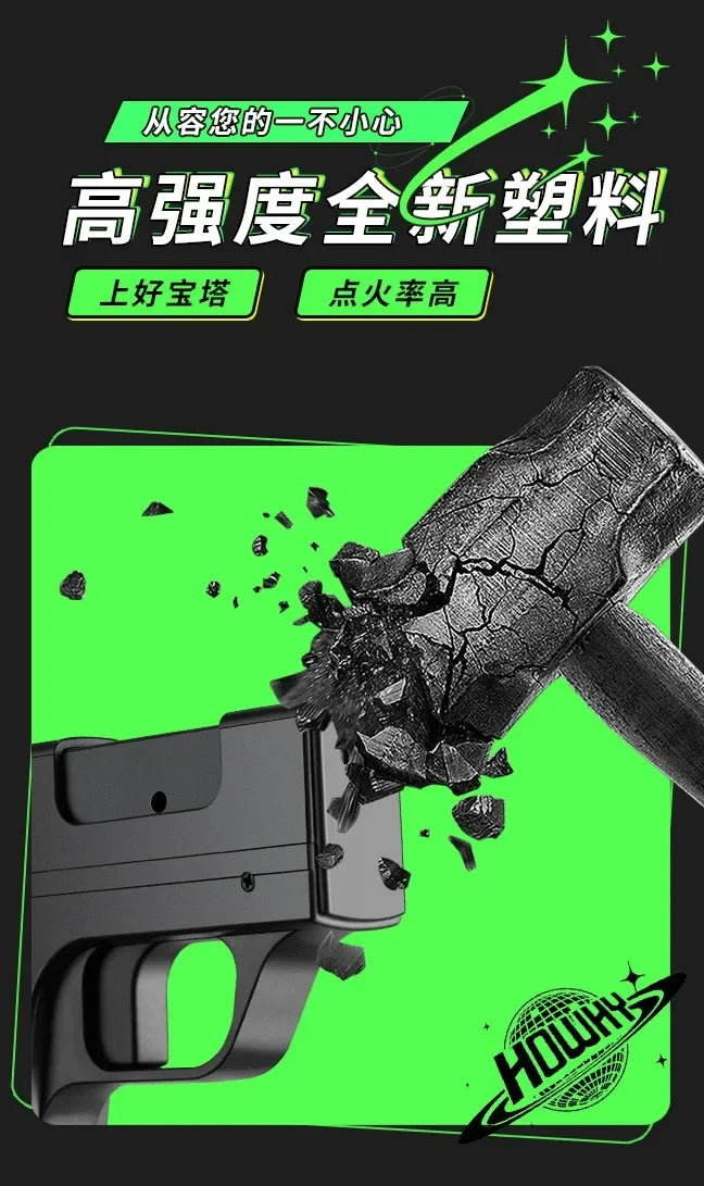 Pistol Style Lighters with 3 Cigarette Cases.